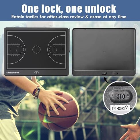 لوحة تدريب كرة السلة الإلكترونية - لوحة تكتيكات كرة السلة LCD مقاس 16 بوصة مع قلم ستايلس، أساسيات مدرب كرة السلة in Kuwait