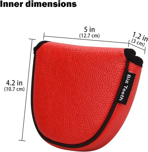 Big Teeth Golf Mallet Putter Cover Headcover Club Protector Magnetic Closure Don't FIT Iron Material Putter for Scotty Cameron Taylormade Odyssey 2 Ball Club in Saudi Arabia