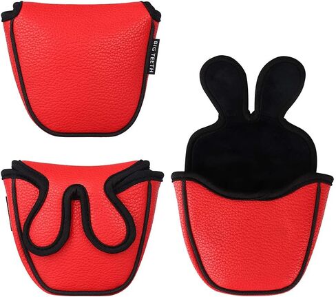 Big Teeth Golf Mallet Putter Cover Headcover Club Protector Magnetic Closure Don't FIT Iron Material Putter for Scotty Cameron Taylormade Odyssey 2 Ball Club in Saudi Arabia