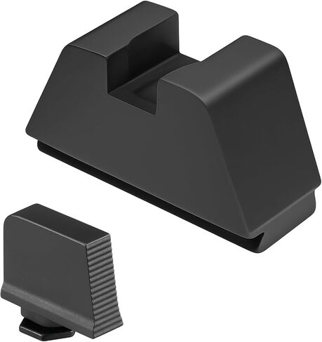 Suppressor Height Sight Set for Glock - Optical Compatible, High Black .365" Serrated Front, Flat Black .451" Rear Assembly | Suitable for Glock All Models in Saudi Arabia