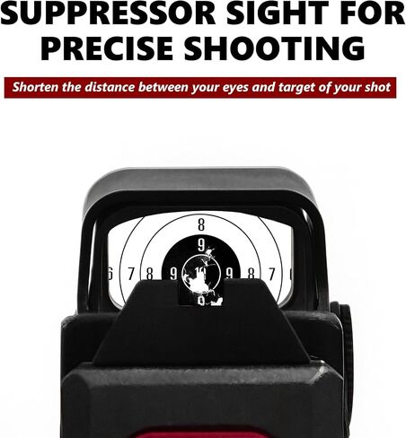 Suppressor Height Sight Set for Glock - Optical Compatible, High Black .365" Serrated Front, Flat Black .451" Rear Assembly | Suitable for Glock All Models in Saudi Arabia
