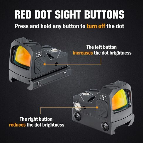 ohhunt 2 MOA ريد دوت سايت | Green Dot Sight Micro Reflex Sight Shake Awake Optic متوافق مع حامل Picatinny أو بصمة RMR in Kuwait