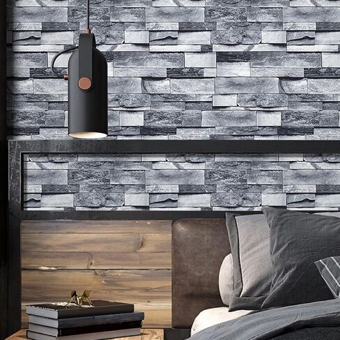 Self Adhesive Wallpaper 3D Simulation Brick Design 6mx45cm PVC Paper Waterproof for Decoration in Saudi Arabia