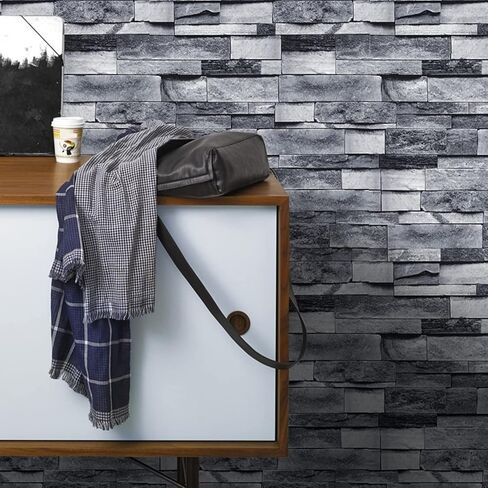 Self Adhesive Wallpaper 3D Simulation Brick Design 6mx45cm PVC Paper Waterproof for Decoration in Saudi Arabia