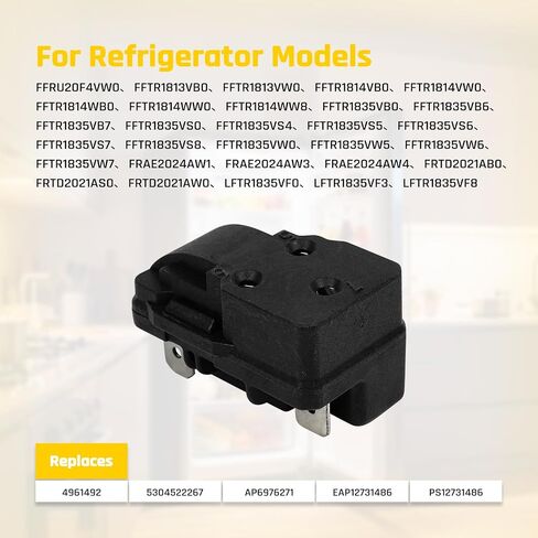 5304522267 Refrigerator Compressor Controller Compatible with Frigidaire Refrigerator 4961492, PS12731486, EAP12731486, Compressor PTC Starter Relay Replaces FFTR1835VW0, FFTR1835VW0, FFTR1835VS0 in Saudi Arabia