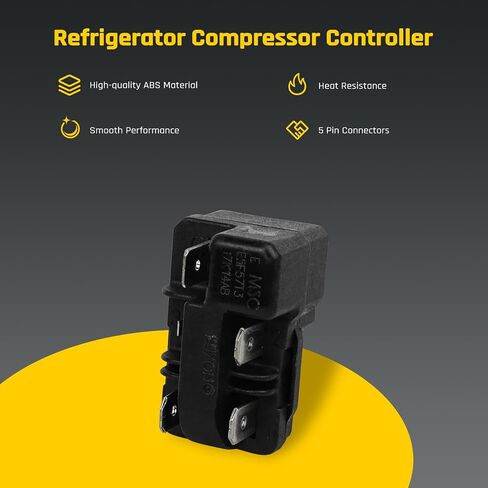5304522267 Refrigerator Compressor Controller Compatible with Frigidaire Refrigerator 4961492, PS12731486, EAP12731486, Compressor PTC Starter Relay Replaces FFTR1835VW0, FFTR1835VW0, FFTR1835VS0 in Saudi Arabia