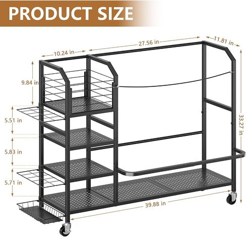 Golf Bag Storage, Big Capacity Golf Bag Organizer for Golf Bag and Equipment Accessories, Golf Bag Accessories for Garage, Home or Club,Extra Storage Rack for Golf Clubs,Black in Saudi Arabia