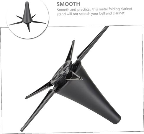 حامل كلارينيت معدني قابل للطي بخمسة أرجل للمبتدئين والمحترفين، دعم ثابت مع قاعدة ABS متوافقة مع أنواع مختلفة in Kuwait