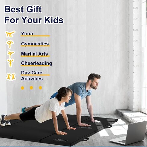 بساط تمارين الجمباز بولار أورورا مقاس 3'x6'x2 سميك قابل للطي والتمارين الرياضية وحصائر اليوجا القابلة للتمدد in Kuwait