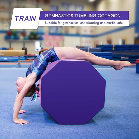 PayLessHere Octagon Tumbler Octagon Mat Gymnastics 24.4" x 25.6" Gymnastic Equipment Mat Tumbling Mats for Gymnastics Gym Fitness Home in Saudi Arabia