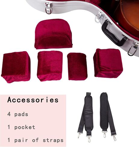 حافظة كروس روك ABS صلبة لـ 4/4 و3/4 | نسيج ماسي أسود غير لامع، تصميم جاهز للاستخدام مع عجلات - حماية يومية مقاومة للخدش in Saudi Arabia