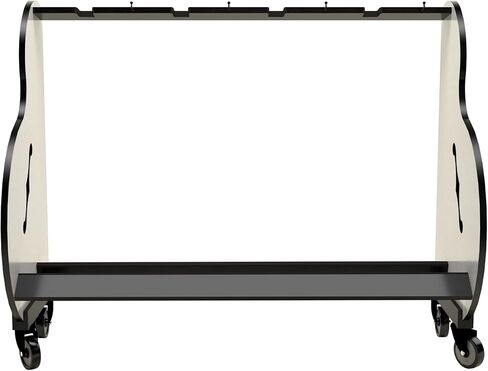 A&S Crafted Products The Band Room 6 Cello Storage & Transport Cart For Music Classrooms | Designed for Music Teachers | Hold Four ½, ¾ and full-size cellos | Made In U.S.A. in Kuwait