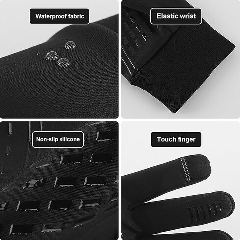 Thermal Winter Gloves with Non-Slip Grip Touchscreen Fingers for Outdoor Sports in Saudi Arabia