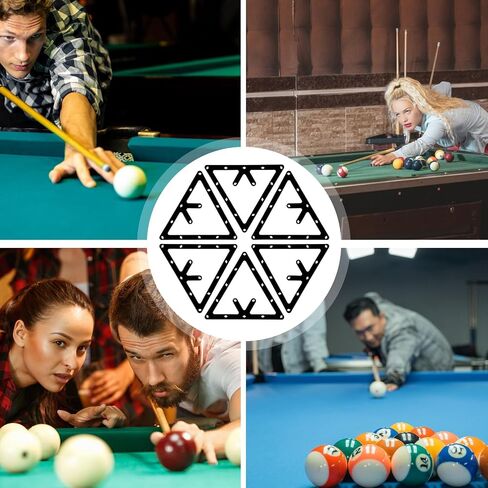6 Pcs Billiards Ball Rack, 8 9 10 Ball Rack Pool Triangle Billiards Accessories Pool Table Accessories in Saudi Arabia