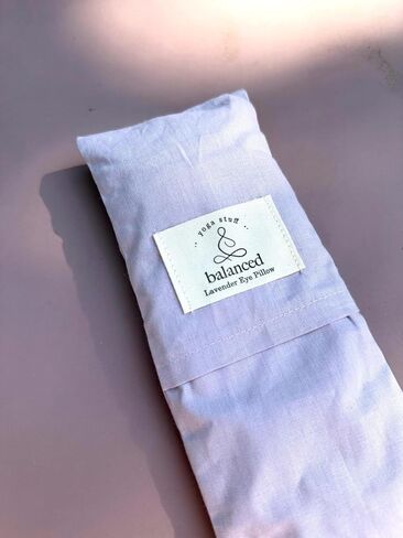 BYS Weighted Lavender Eye Pillow, Organic Cotton Fabric, Grey and White, with Travel Pouche in Saudi Arabia