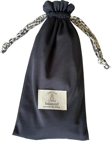 BYS Weighted Lavender Eye Pillow, Organic Cotton Fabric, Grey and White, with Travel Pouche in Saudi Arabia