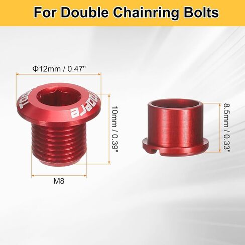 HARFINGTON Double Chain Ring Bolts Aluminum Alloy Bicycle Crankset Nuts Chainwheel Screws for Road Bike Mountain Bike in Saudi Arabia