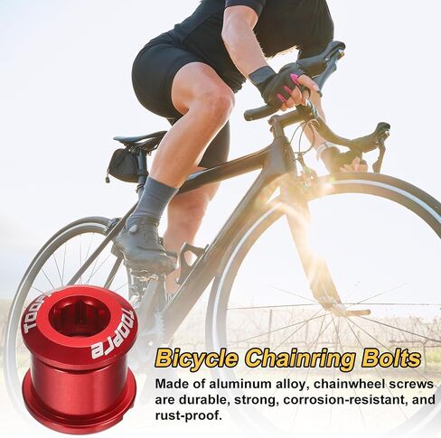 HARFINGTON Double Chain Ring Bolts Aluminum Alloy Bicycle Crankset Nuts Chainwheel Screws for Road Bike Mountain Bike in Saudi Arabia