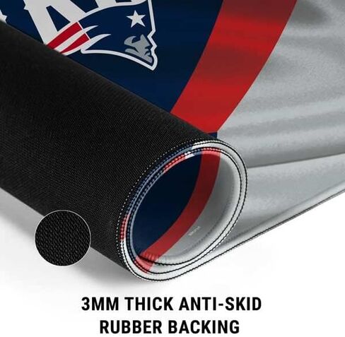 Skinit Small Gaming Mouse Pad - Officially Licensed New England Patriots Design with Stitched Edges, Waterproof, Non-Slip Rubber Base, Desk Mat for Keyboard & Mouse, 12.6" x 11" inches in Saudi Arabia