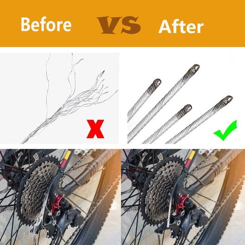 طقم كابل تحويل الدراجة مكون من 4 قطع، كابل Derailleur من الفولاذ المقاوم للصدأ بطول 2.1 متر وسلك تحويل لدراجة الطرق الجبلية، مع 4 أغطية نهائية و4 حلقات لنقل التروس بسلاسة in Saudi Arabia