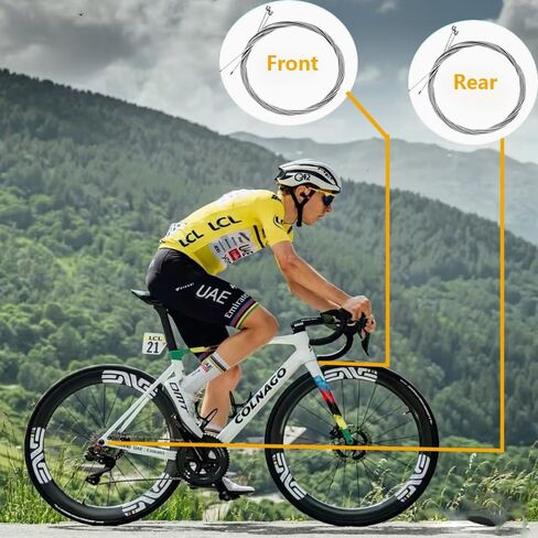 طقم كابل تحويل الدراجة مكون من 4 قطع، كابل Derailleur من الفولاذ المقاوم للصدأ بطول 2.1 متر وسلك تحويل لدراجة الطرق الجبلية، مع 4 أغطية نهائية و4 حلقات لنقل التروس بسلاسة in Saudi Arabia