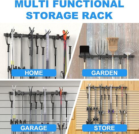 حامل جداري لرف التزلج، 12 زوجًا من حوامل التزلج على الحائط مع خطافات متحركة مطلية بالمطاط لنظام تنظيم تخزين المرآب، حامل جداري على الجليد للجراج وسقيفة المنزل، يحمل ما يصل إلى 880 رطلًا in Kuwait