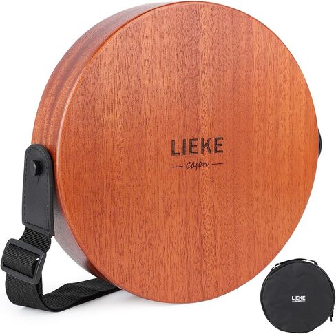 LIEKE طبلة كاجون صغيرة مقاس 10 بوصة أداة قرع محمولة مع أسلاك كمين، جسم الماهوجني، حقيبة، حزام، طبلة صندوقية للمبتدئين والسفر in Kuwait