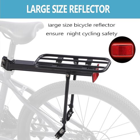 رف الدراجة الخلفي ، رف شحن الدراجات ، سبيكة الألومنيوم ، عاكس كبير الحجم ، تشاك متكامل ممتلئ ، عالمي in Kuwait