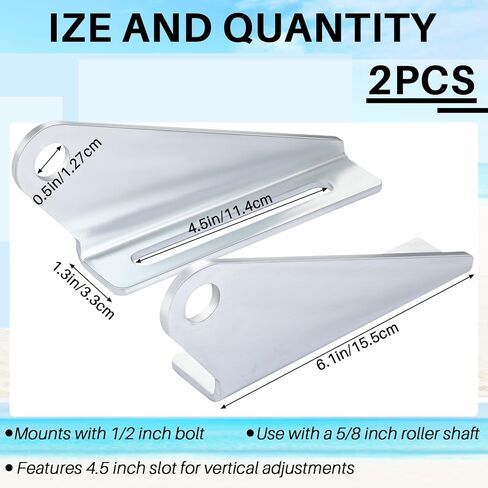 Frienda 2 Pcs Keel Roller Bracket Galvanized Boat Trailer Roller Holder Keel Holder Split Brackets Accessories for Boat Easy Water Launch in Kuwait