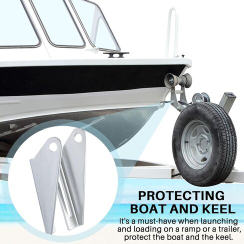 Frienda 2 Pcs Keel Roller Bracket Galvanized Boat Trailer Roller Holder Keel Holder Split Brackets Accessories for Boat Easy Water Launch in Kuwait