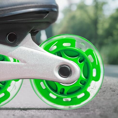 Nattork 8-Pack Inline Skates Wheels 76mm with Bearings for Indoor and Outdoor Replacement - High Performance Durable Wheel for Smooth Riding Upgrades Green in Saudi Arabia