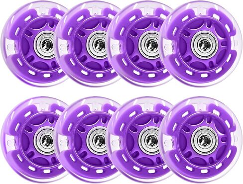Nattork 8-Pack Inline Skates Wheels 76mm with Bearings for Indoor and Outdoor Replacement - High Performance Durable Wheel for Smooth Riding Upgrades Green in Saudi Arabia