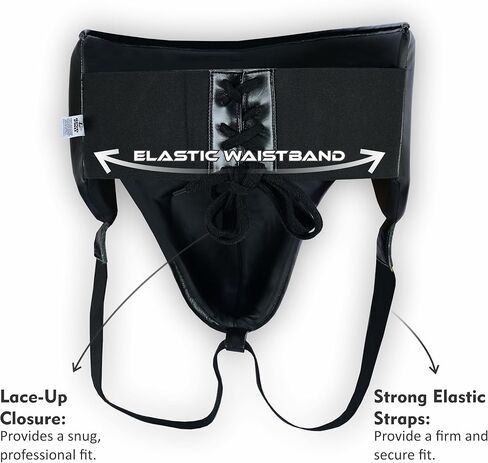 Leather Groin Guard with Protective Cup for Men Boxing MMA Muay Thai Kickboxing Taekwondo and Martial Arts Training Protector in Saudi Arabia