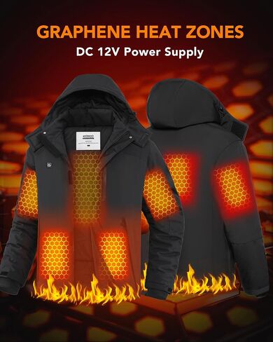Graphene Heated Jacket for Men with Rechargeable Battery Pack Included in Saudi Arabia