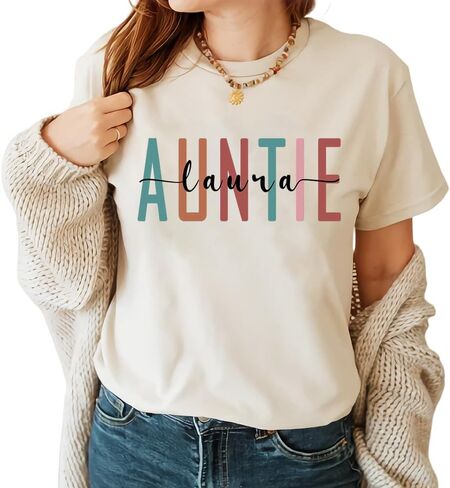 IZI POD Personalized Auntie Shirt, Custom Auntie Sweatshirt, Aunt Gift, Gift For Birthday, Mothers Day, Christmas in Saudi Arabia