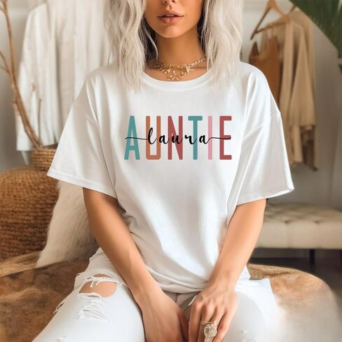 IZI POD Personalized Auntie Shirt, Custom Auntie Sweatshirt, Aunt Gift, Gift For Birthday, Mothers Day, Christmas in Saudi Arabia