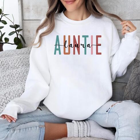 IZI POD Personalized Auntie Shirt, Custom Auntie Sweatshirt, Aunt Gift, Gift For Birthday, Mothers Day, Christmas in Saudi Arabia