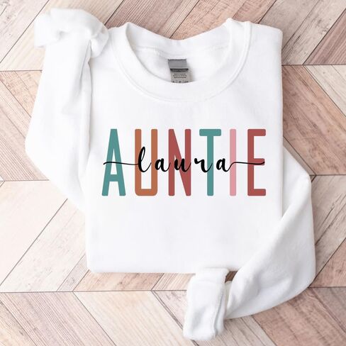 IZI POD Personalized Auntie Shirt, Custom Auntie Sweatshirt, Aunt Gift, Gift For Birthday, Mothers Day, Christmas in Saudi Arabia