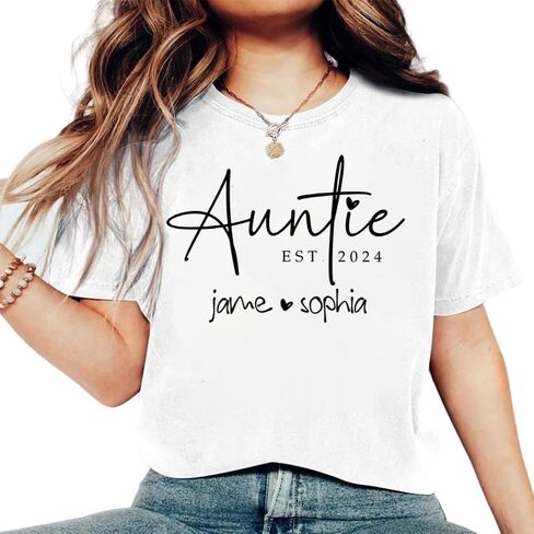 IZI POD Personalized Auntie Shirt, Custom Auntie Sweatshirt, Aunt Gift, Gift For Birthday, Mothers Day, Christmas in Saudi Arabia