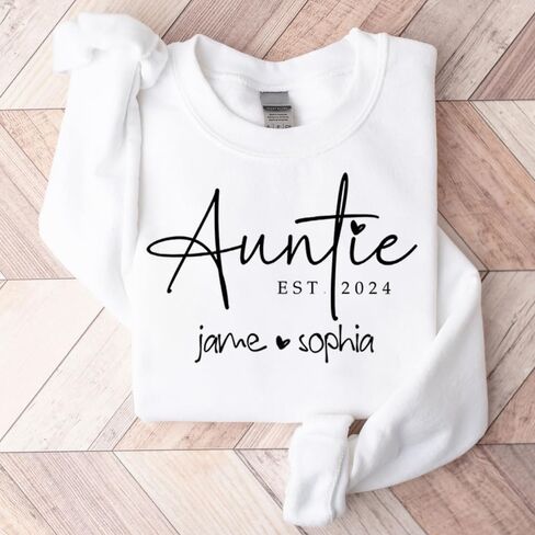 IZI POD Personalized Auntie Shirt, Custom Auntie Sweatshirt, Aunt Gift, Gift For Birthday, Mothers Day, Christmas in Saudi Arabia