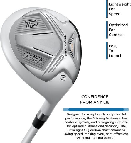 PGF Labs Gold TP BG-77 Complete Golf Club Package Set for Men & Women [14-Pieces] [Flex: Regular] in Saudi Arabia