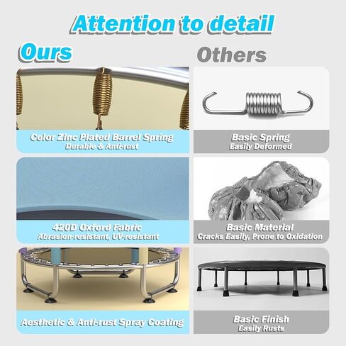 Trampoline for Kids 55inch Toddler Mini Small Trampoline Outdoor Indoor Basketball Hoop, Swing, Gift for Baby, Toddlers & Kids Ages 3-6 in Saudi Arabia