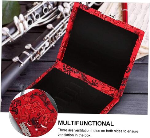 Red Silk Oboe Reed Storage Box Solid Reed Carrying Case for Beginners and Professionals From Damage and Loss in Saudi Arabia