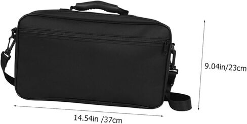 Oxford Cloth Oboe Shoulder Bag Large Capacity Protective Storage Pouch with Front Pocket Carrying Case for Musicians Black in Kuwait