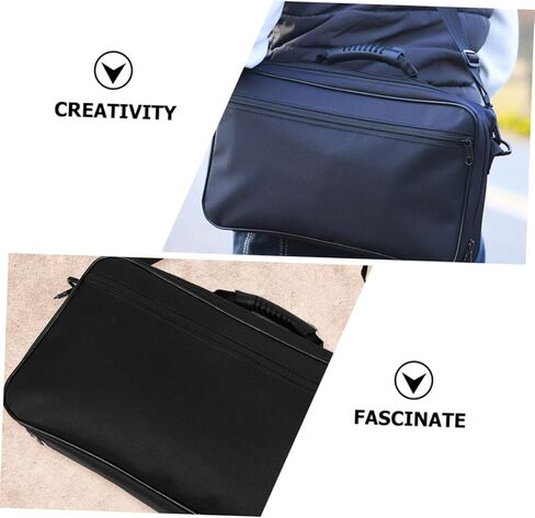 Oxford Cloth Oboe Shoulder Bag Large Capacity Protective Storage Pouch with Front Pocket Carrying Case for Musicians Black in Kuwait