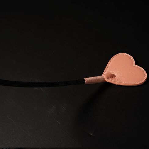 Handwoven Pink Heart-Shaped Genuine Leather Riding Crop | 52cm Flexible Black Shaft | Precision-Stitched Equestrian Whip | Premium Collectible Riding Gear in Saudi Arabia