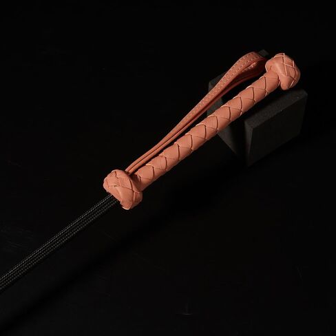Handwoven Pink Heart-Shaped Genuine Leather Riding Crop | 52cm Flexible Black Shaft | Precision-Stitched Equestrian Whip | Premium Collectible Riding Gear in Saudi Arabia