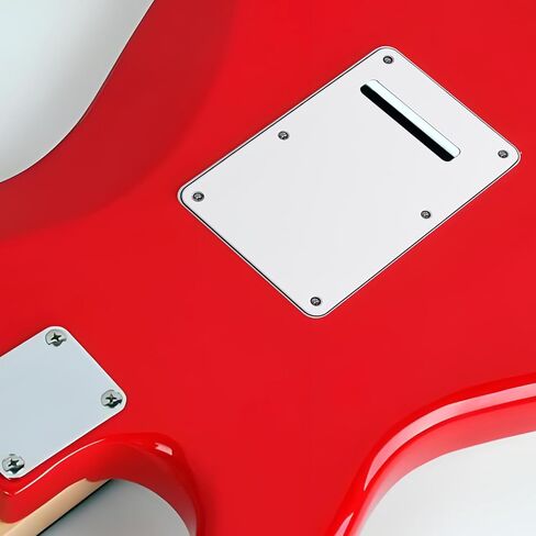 6 Holes Guitar Back Plate Cavity Cover Pickguard for Fender Standard Stratocaster Strat ST Modern Style Electric Guitar,White 3ply in Saudi Arabia