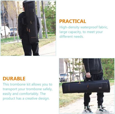 Totority Oxford Cloth Trombone Bag Double Shoulder Design Thickened Protective Musical Instrument Carrying Case for Trombone in Saudi Arabia