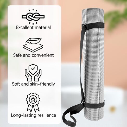Yoga Mat Sling yoga straps for stretching Carrying Strap for Yoga Mat with Metal D-Rings for Secure Fit (No Mat Included) in Saudi Arabia